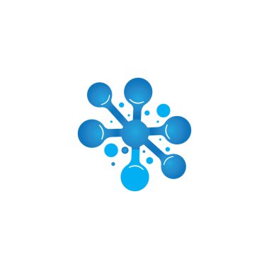 Molekül sembolü logo şablonu vektör illüstrasyon tasarımı 