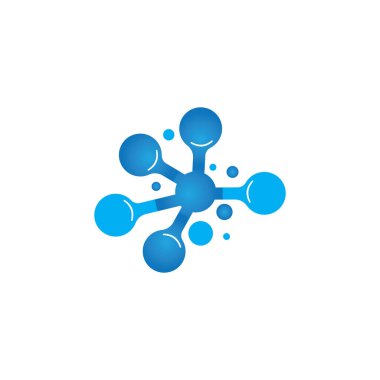 Molekül sembolü logo şablonu vektör illüstrasyon tasarımı 