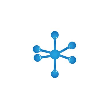 Molekül sembolü logo şablonu vektör illüstrasyon tasarımı 