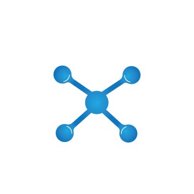 Molekül sembolü logo şablonu vektör illüstrasyon tasarımı 