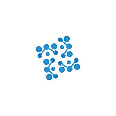 Molekül sembolü logo şablonu vektör illüstrasyon tasarımı 