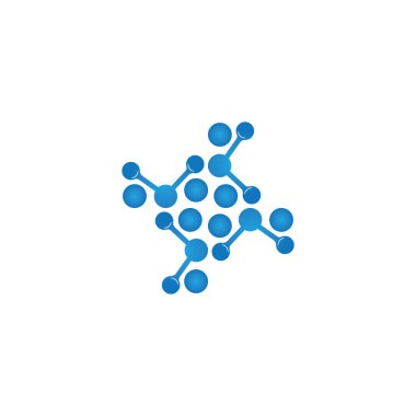 Molekül sembolü logo şablonu vektör illüstrasyon tasarımı 