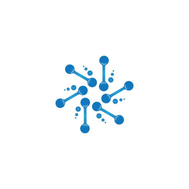 Molekül sembolü logo şablonu vektör illüstrasyon tasarımı 