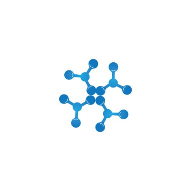 Molekül sembolü logo şablonu vektör illüstrasyon tasarımı 