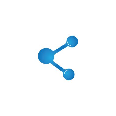 Molekül sembolü logo şablonu vektör illüstrasyon tasarımı 