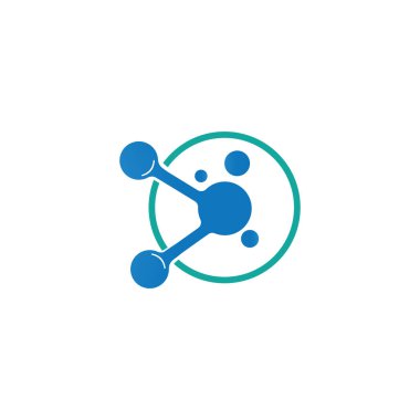 Molekül sembolü logo şablonu vektör illüstrasyon tasarımı 