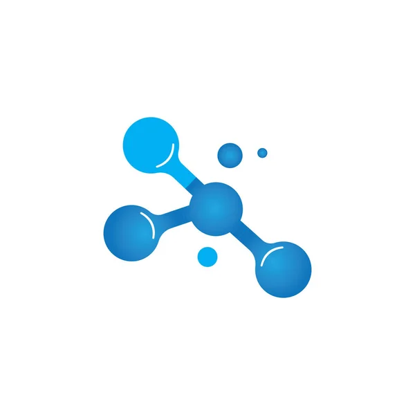 Molekula Szimbólum Logó Sablon Vektor Illusztráció Tervezés — Stock Vector