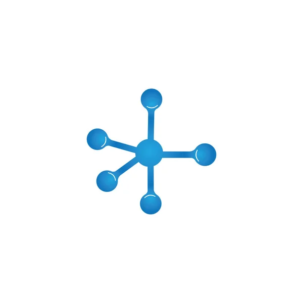 Molekül Sembolü Logo Şablonu Vektör Illüstrasyon Tasarımı — Stok Vektör