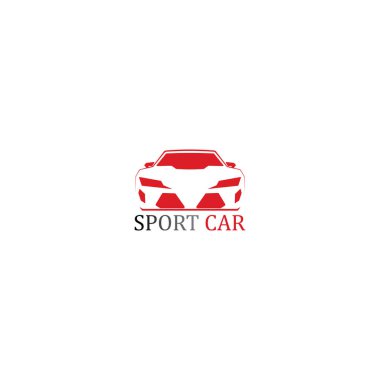 SPORT Araba silueti logo taşıyıcı şablon simgeleri uygulaması