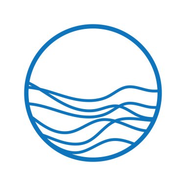 Su Dalgası sembolü ve simge logo şablonu vektörü