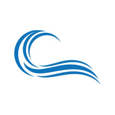 Su Dalgası sembolü ve simge logo şablonu vektörü