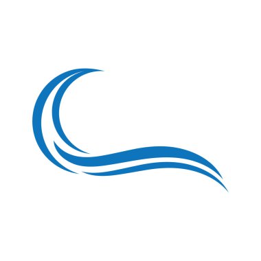 Su Dalgası sembolü ve simge logo şablonu vektörü