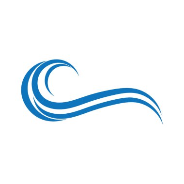 Su Dalgası sembolü ve simge logo şablonu vektörü