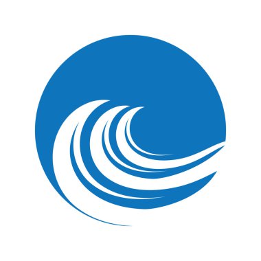 Su Dalgası sembolü ve simge logo şablonu vektörü