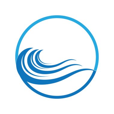 Su Dalgası sembolü ve simge logo şablonu vektörü