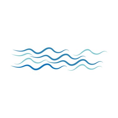 Su Dalgası sembolü ve simge logo şablonu vektörü