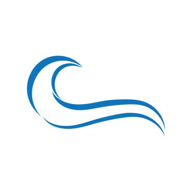 Su Dalgası sembolü ve simge logo şablonu vektörü