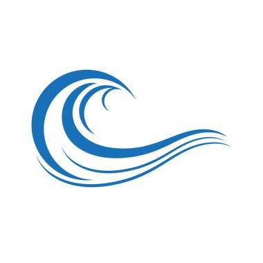 Su Dalgası sembolü ve simge logo şablonu vektörü