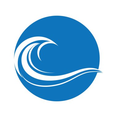 Su Dalgası sembolü ve simge logo şablonu vektörü