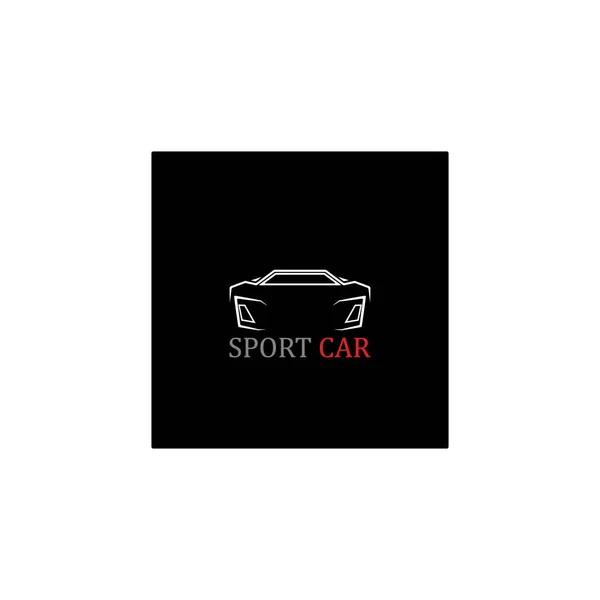 Sport Car Silhouet Logo Vector Template Pictogrammen App — Stockvector