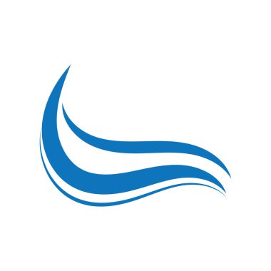 Su Dalgası sembolü ve simge logo şablonu vektörü