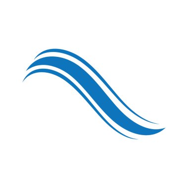 Su Dalgası sembolü ve simge logo şablonu vektörü