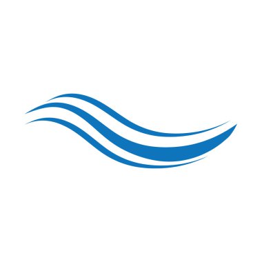 Su Dalgası sembolü ve simge logo şablonu vektörü