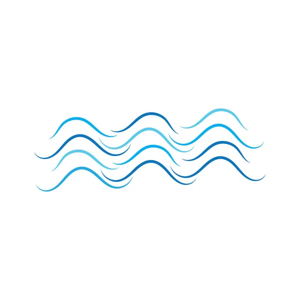 Wasserwelle Symbol Und Symbol Logo Template Vektor — Stockvektor