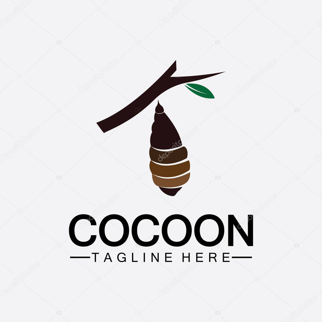 Cocoon logo vector illustration design template