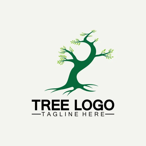 Illustration Vectorielle Logo Arbre Silhouette Vectorielle Arbre Modèles Logo Arbre — Image vectorielle