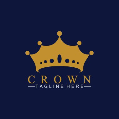 Crown Logo Şablonu vektör çizimi