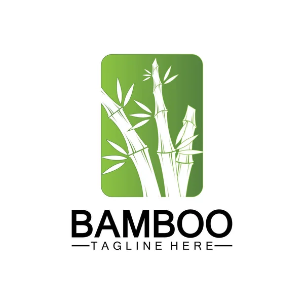 Bamboo Logo Template Vector Icon Illustration Design — Stock Vector