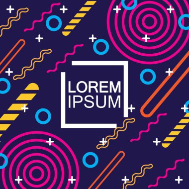 Memphis arka planı soyut renkli geometrik şekilli, pankart satışı, duvar kağıdı, broşür, dergi kapağı, poster, Etc için kullanılabilir.