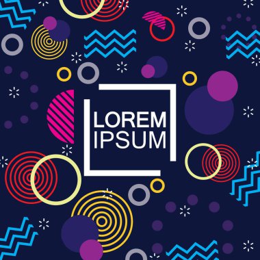 Memphis arka planı soyut renkli geometrik şekilli, pankart satışı, duvar kağıdı, broşür, dergi kapağı, poster, Etc için kullanılabilir.