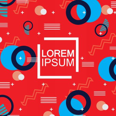 Memphis arka planı soyut renkli geometrik şekilli, pankart satışı, duvar kağıdı, broşür, dergi kapağı, poster, Etc için kullanılabilir.