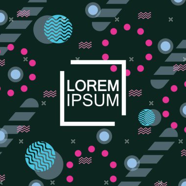 Memphis arka planı soyut renkli geometrik şekilli, pankart satışı, duvar kağıdı, broşür, dergi kapağı, poster, Etc için kullanılabilir.