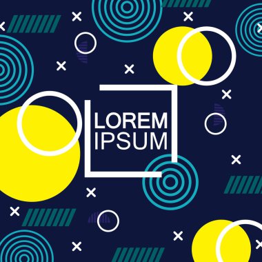 Memphis arka planı soyut renkli geometrik şekilli, pankart satışı, duvar kağıdı, broşür, dergi kapağı, poster, Etc için kullanılabilir.