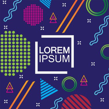 Memphis arka planı soyut renkli geometrik şekilli, pankart satışı, duvar kağıdı, broşür, dergi kapağı, poster, Etc için kullanılabilir.