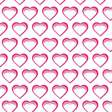 Valentine ve Heart Pürüzsüz Arkaplan, Kalp Düzeni Vektör Sanatı, Simgeler ve Grafikler