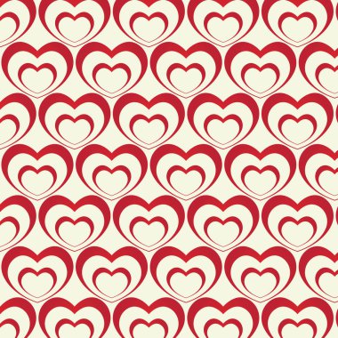 Valentine ve Heart Pürüzsüz Arkaplan, Kalp Düzeni Vektör Sanatı, Simgeler ve Grafikler