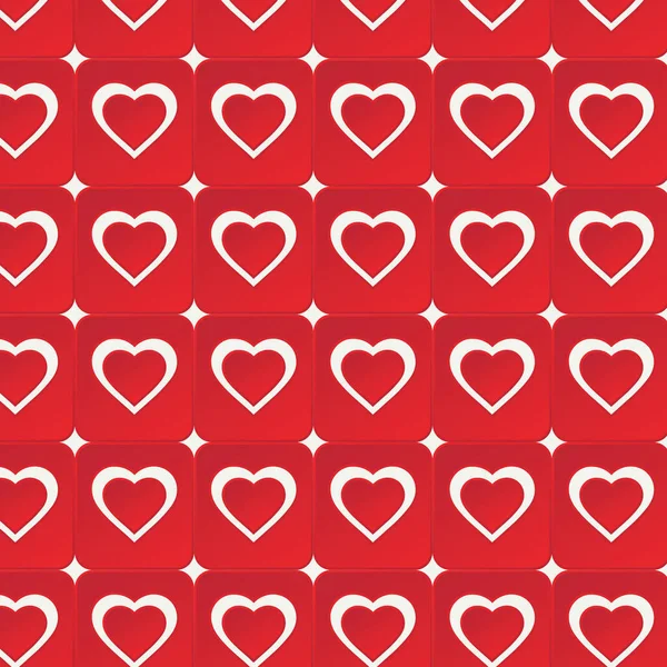 Valentine Heart Seamless Pattern Background Heart Pattern Vector Art Icons — 스톡 벡터