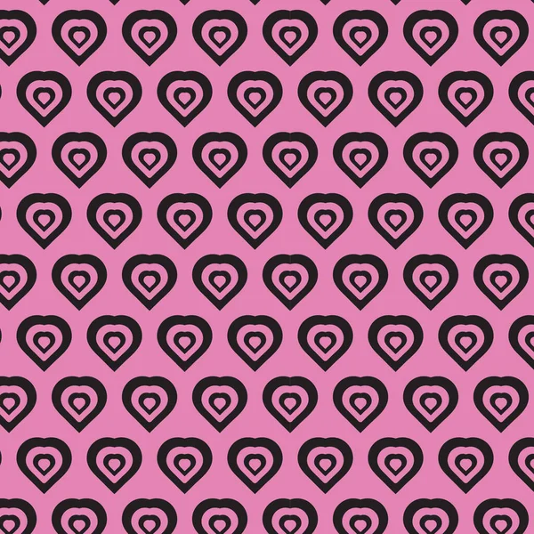 Valentine Heart Seamless Pattern Background Heart Pattern Vector Art Icons — стоковий вектор