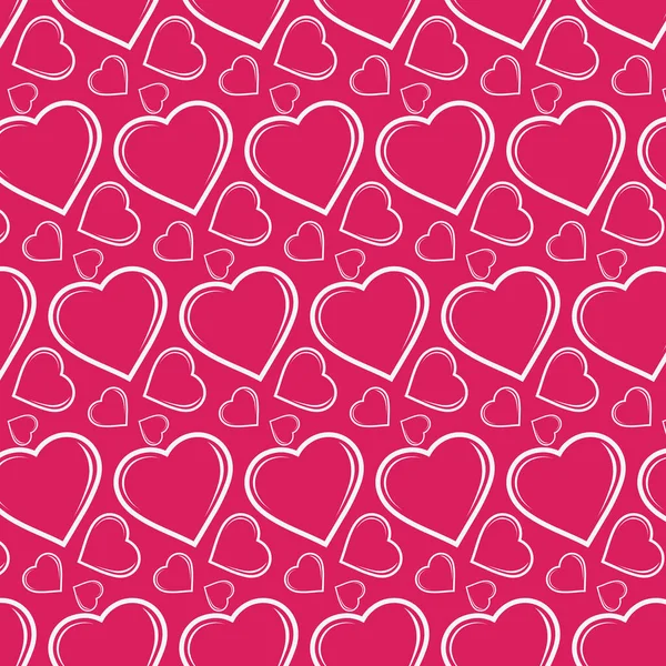 Valentine Heart Seamless Pattern Background Heart Pattern Vector Art Icons — стоковий вектор