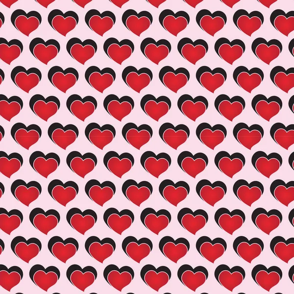 Valentine Heart Seamless Pattern Background Heart Pattern Vector Art Icons — стоковий вектор