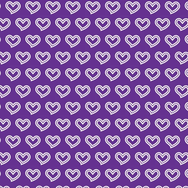 Valentine Heart Seamless Pattern Background Heart Pattern Vector Art Icons — Stock Vector