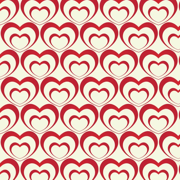 San Valentino Cuore Senza Soluzione Continuità Pattern Sfondo Cuore Pattern — Vettoriale Stock