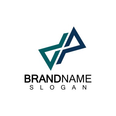 DP, PD, sonsuzluk ilk bağlı harf logosu