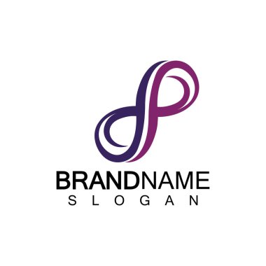 DP, PD, sonsuzluk ilk bağlı harf logosu