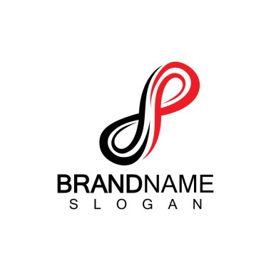 DP, PD, sonsuzluk ilk bağlı harf logosu