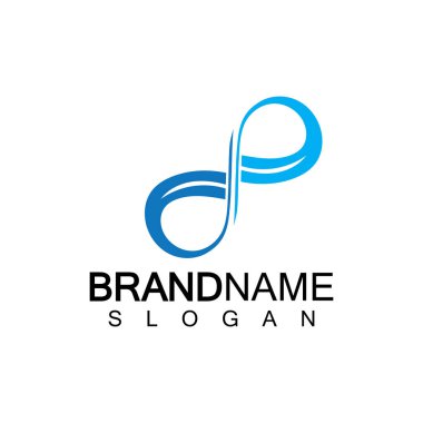 DP, PD, sonsuzluk ilk bağlı harf logosu